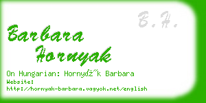 barbara hornyak business card